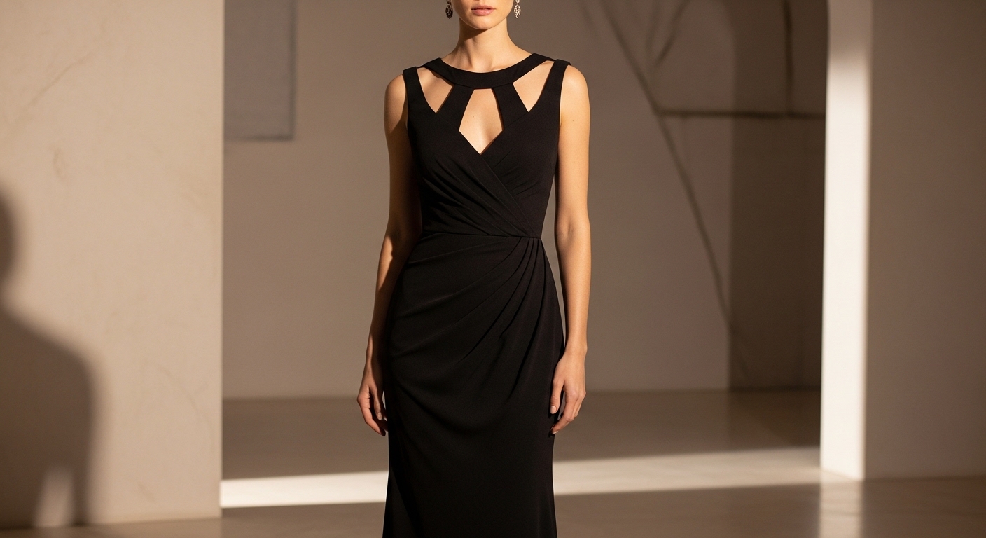 Opera Evening Dress Review: Geometric Cutouts Meet Minimalist Elegance