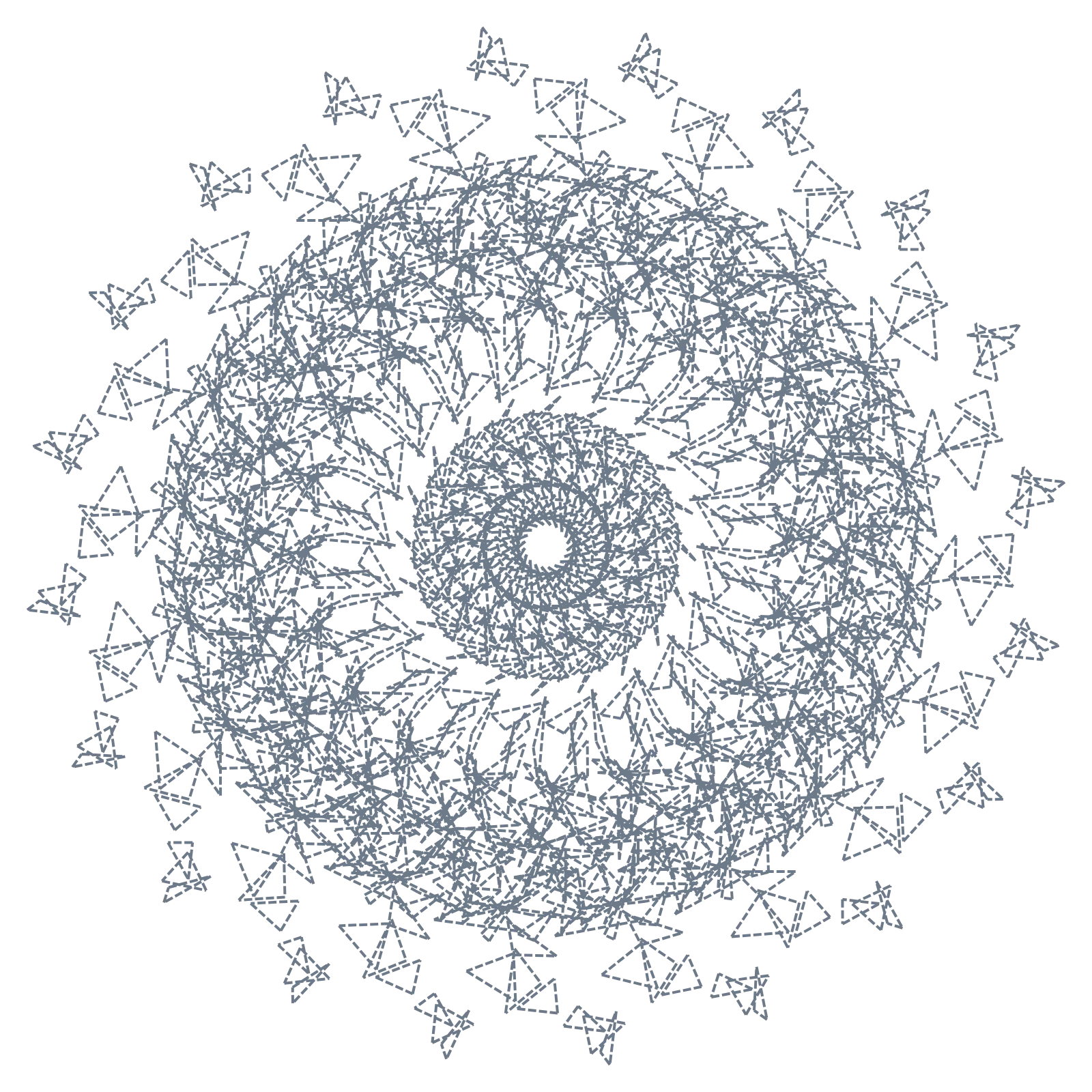 Projected Lorenz Attractor - Needlepoint Generative Pattern