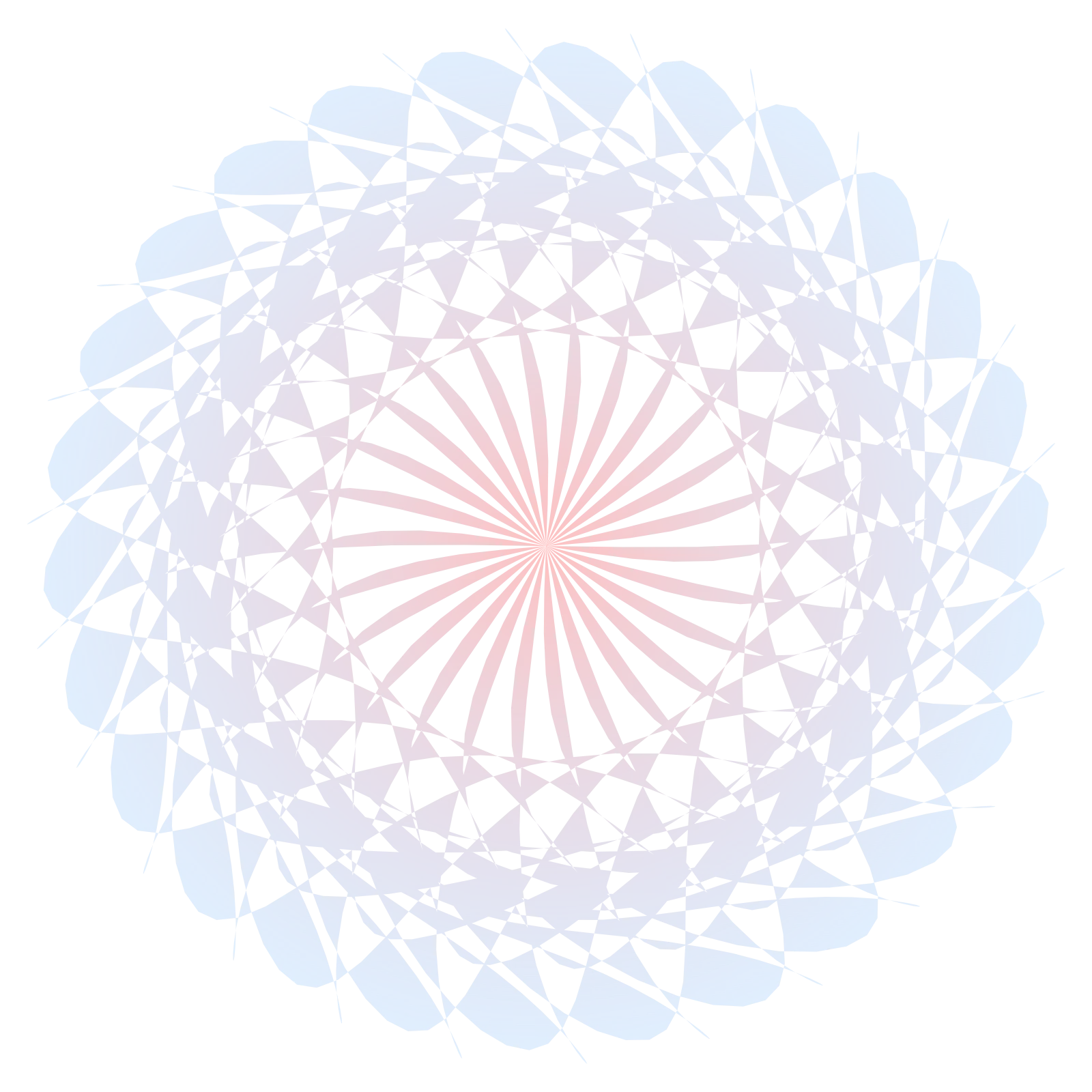 Golden Hypocycloid - Screen Printing Generative Pattern