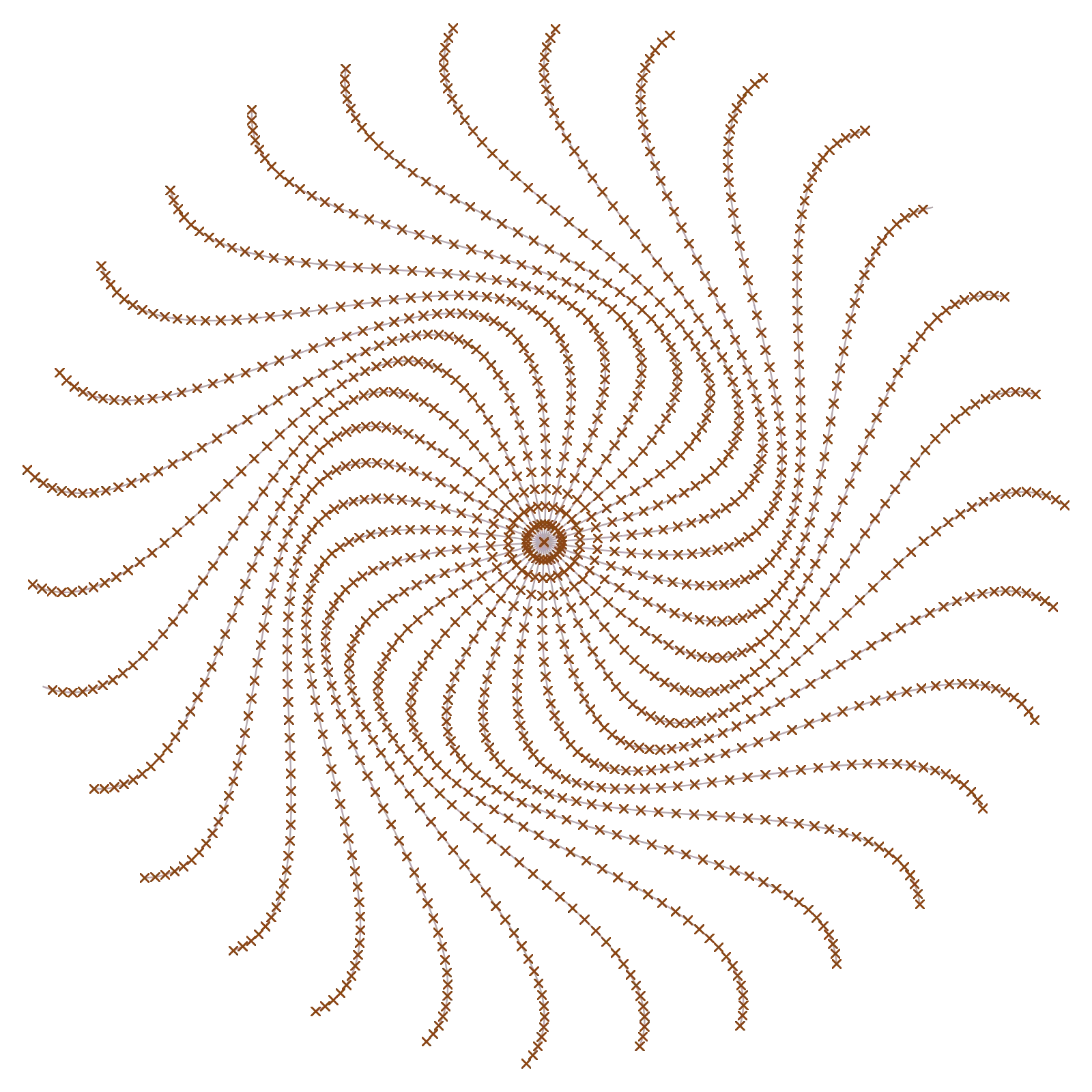 Fluted Poinsot Spiral - Kutch Embroidery Generative Pattern