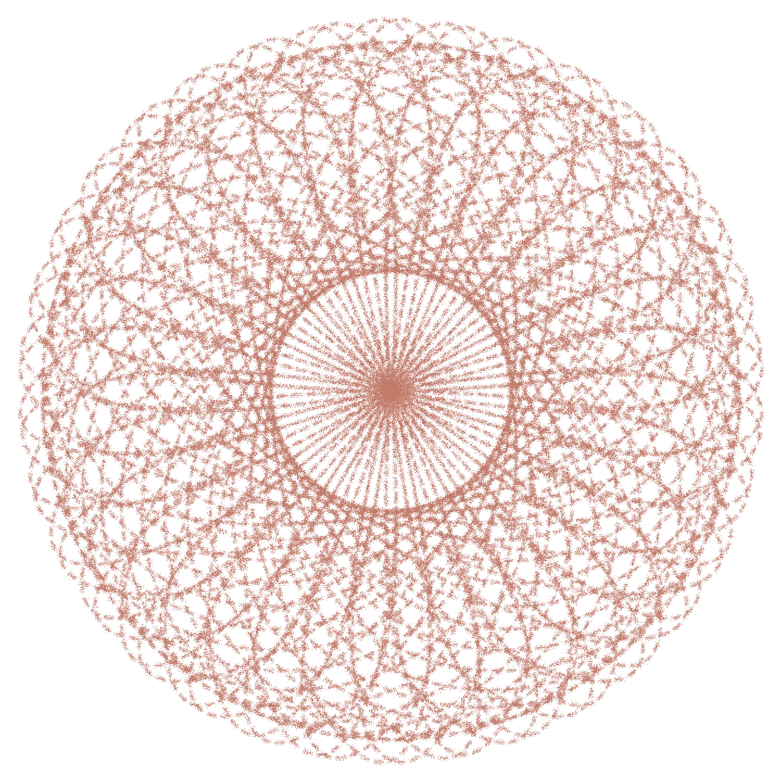 Multi-Frequency Wave - Mid-Century Boomerangs Generative Pattern