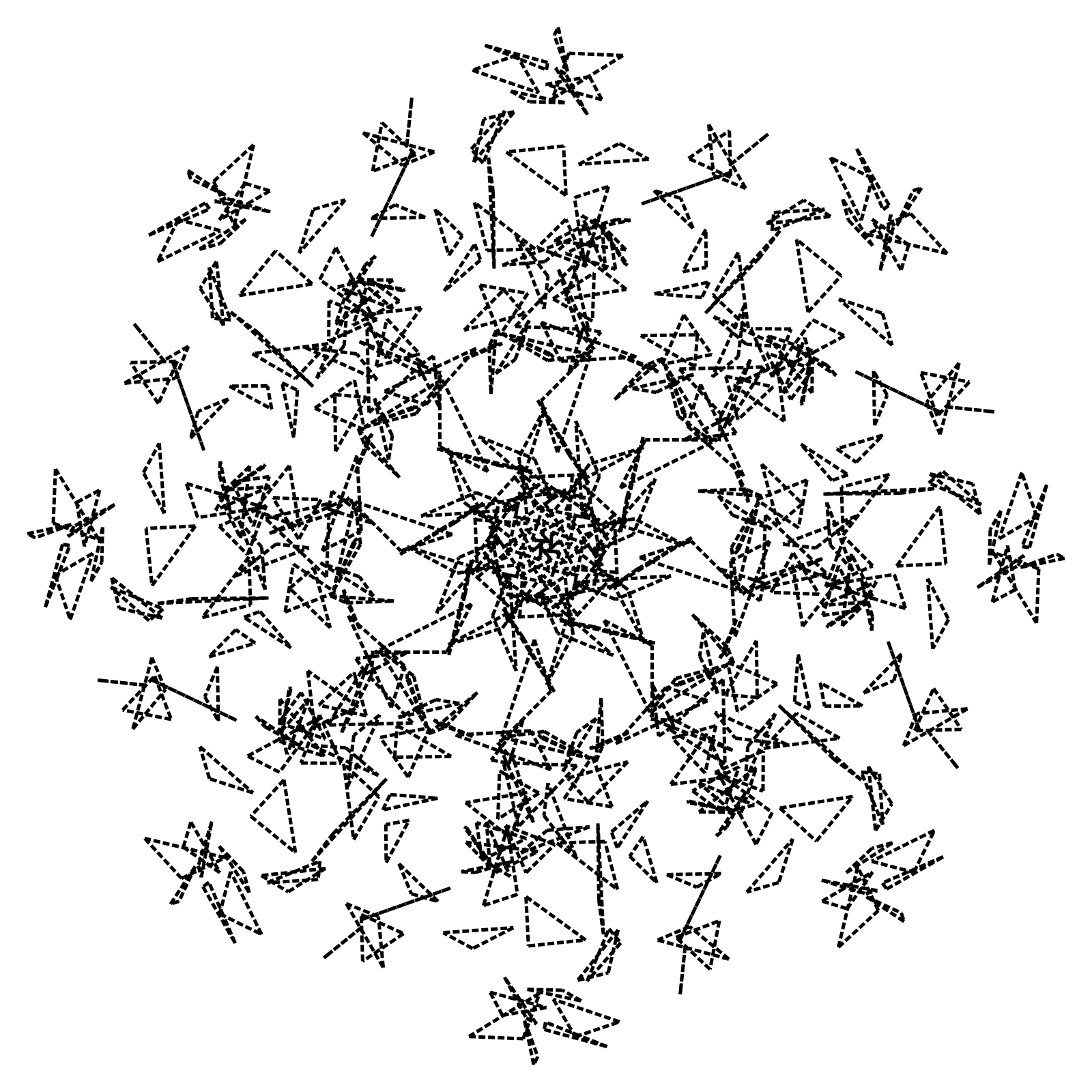 Dense Sierpinski - Compass Rose Generative Pattern