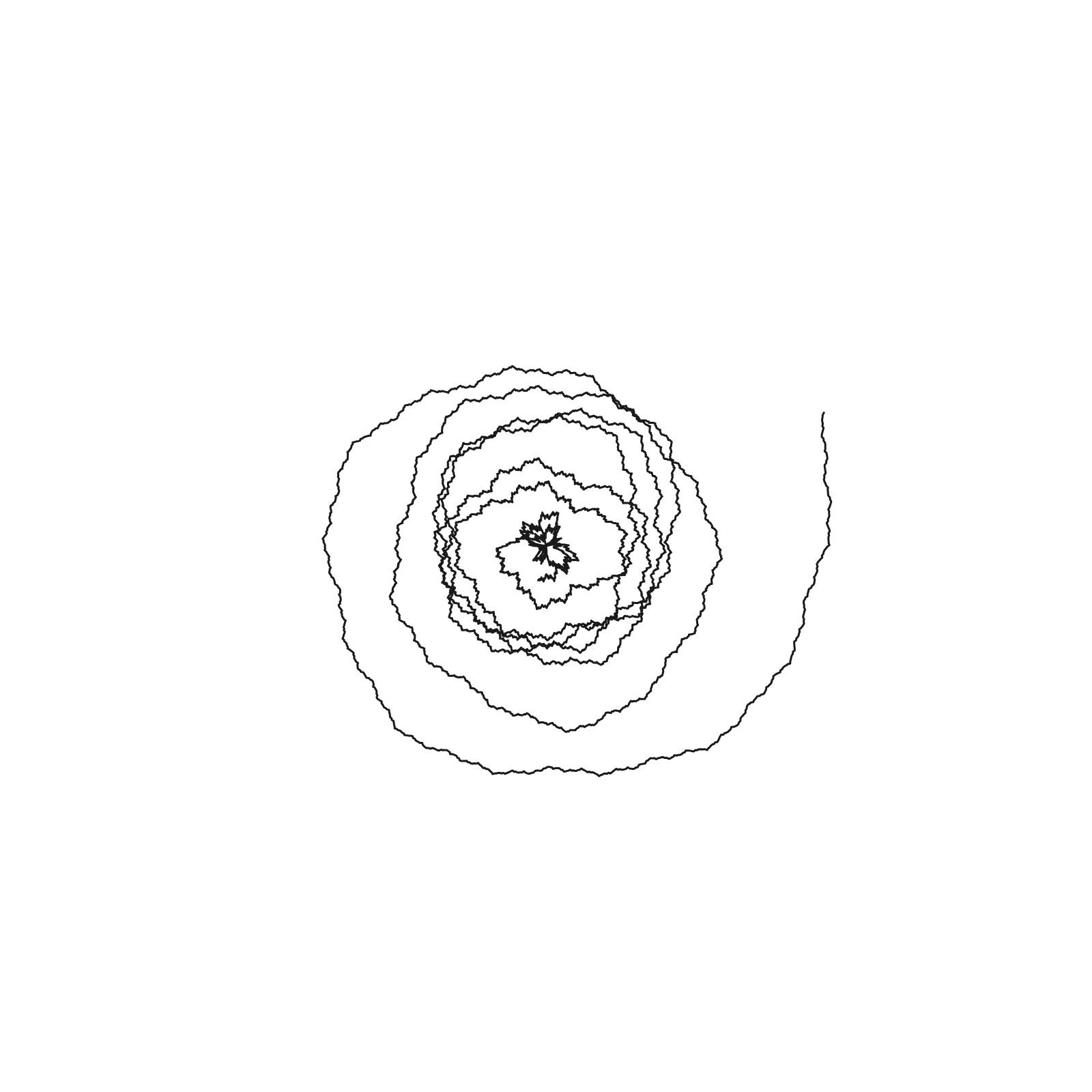 Rössler Attractor - Scandinavian Pine Generative Pattern