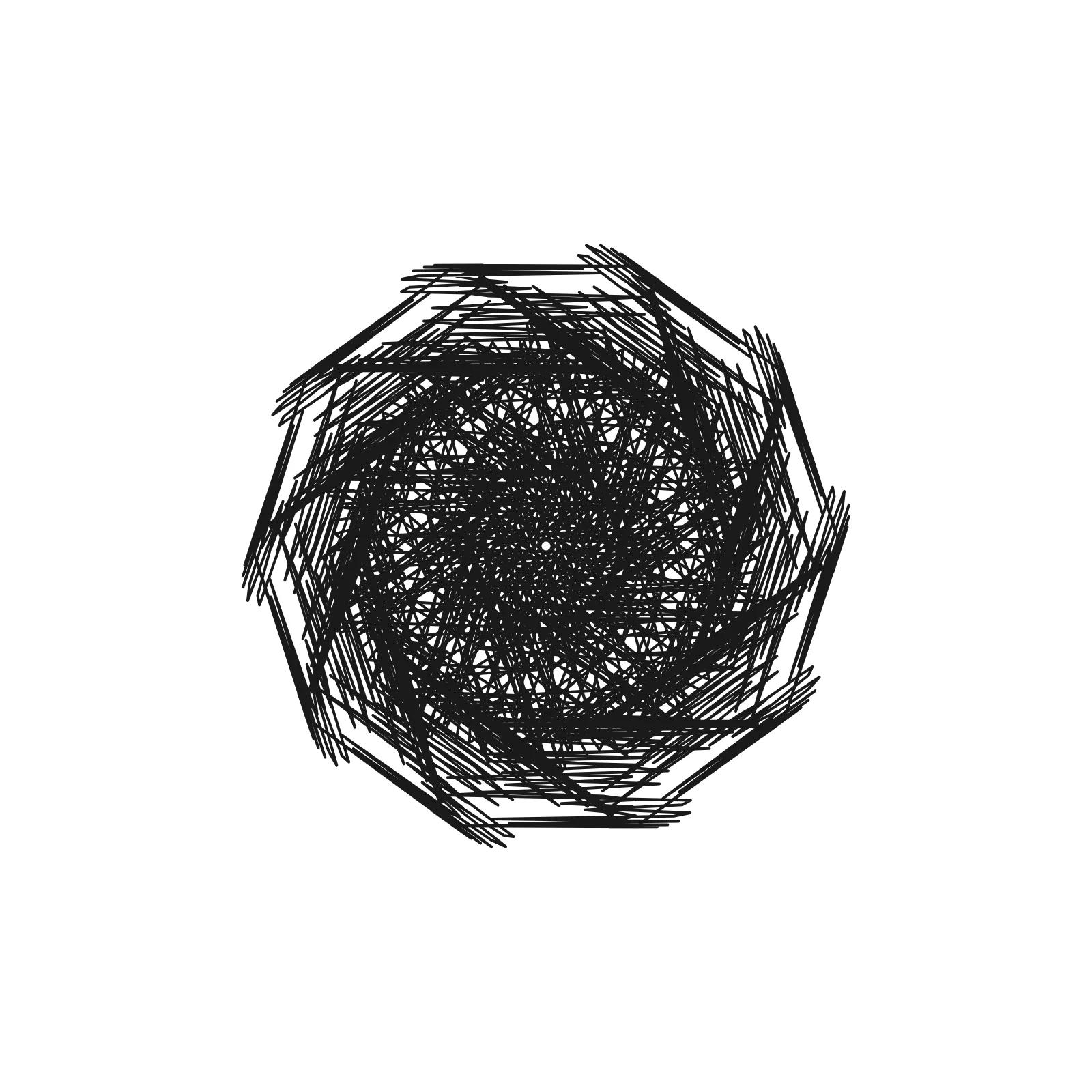 Double Pendulum Curve - Sashiko Generative Pattern