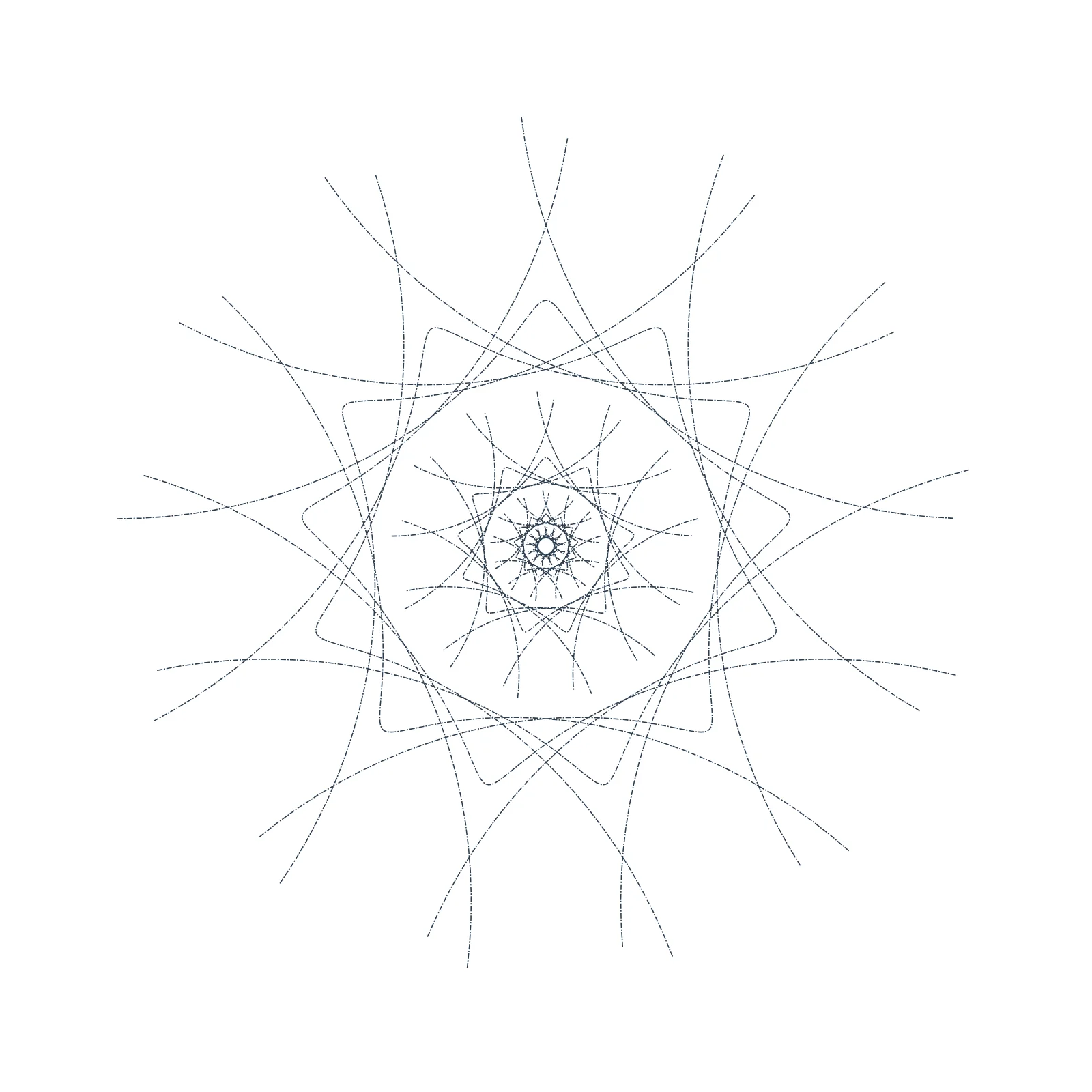 Smooth Burning Ship - Parallel Waves Generative Pattern