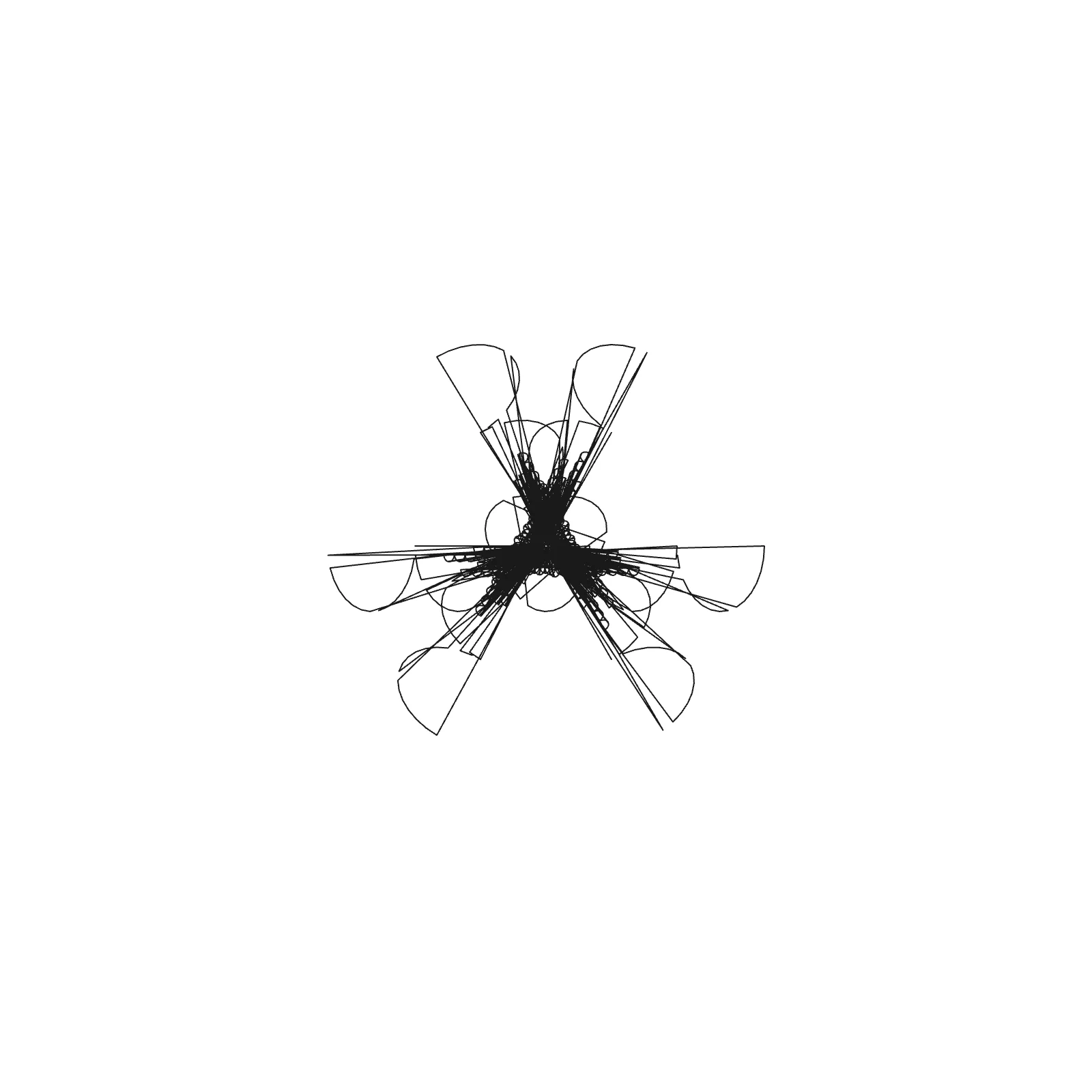 Flying Geese - Parallel Waves Generative Pattern