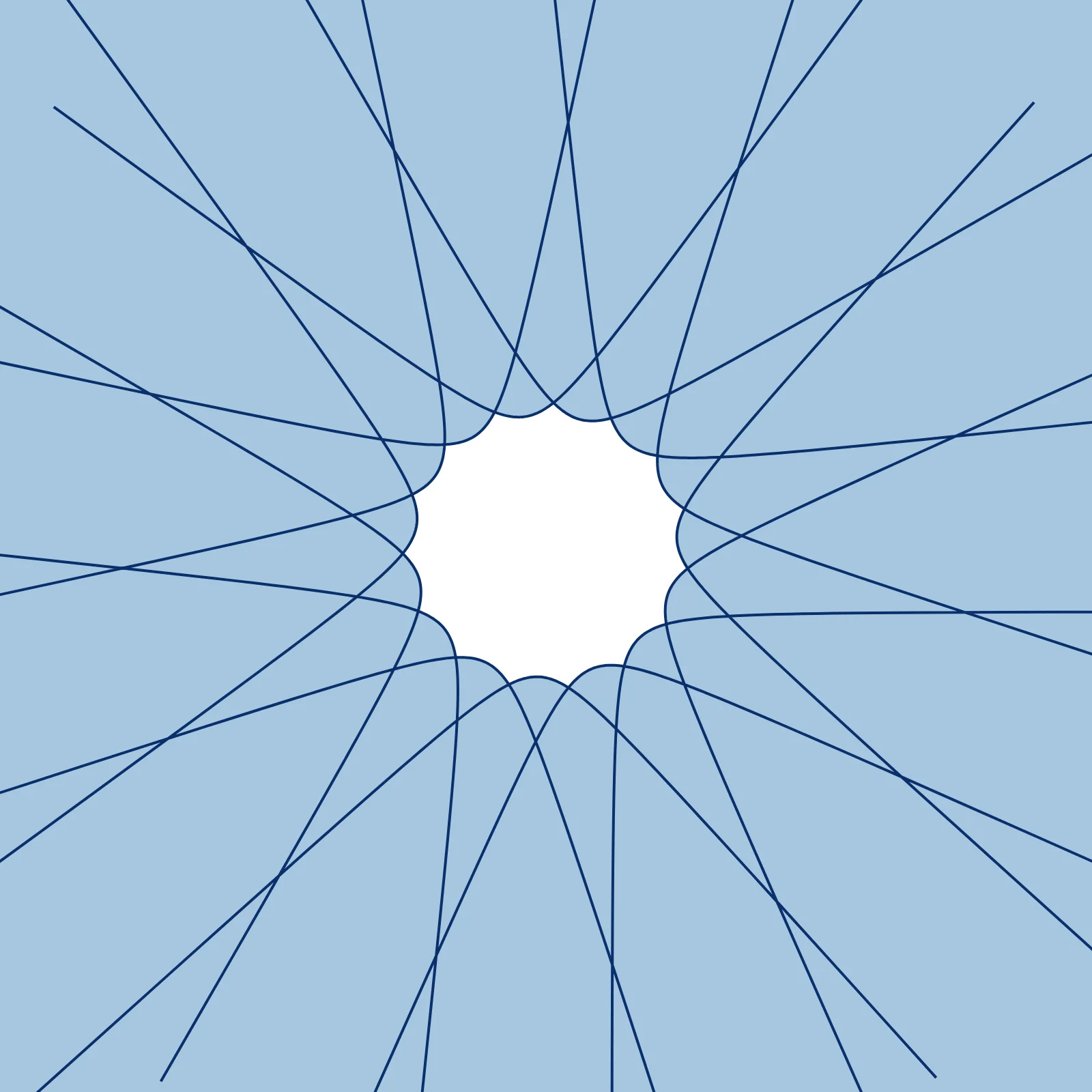 Epicycloid Star - Rose Floral Generative Pattern