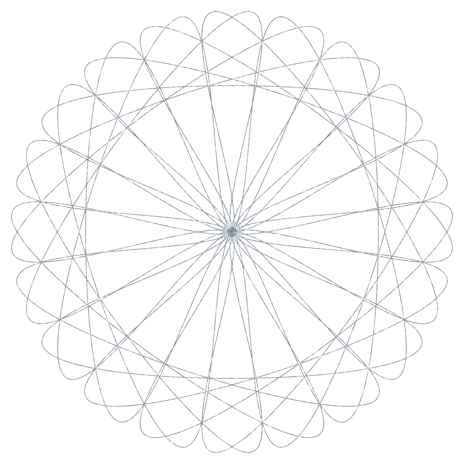 Chen Attractor - Daisy Floral Generative Pattern