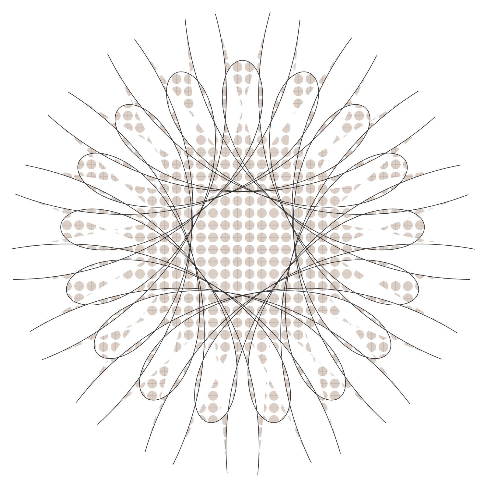 Log Cabin - Paisley Generative Pattern
