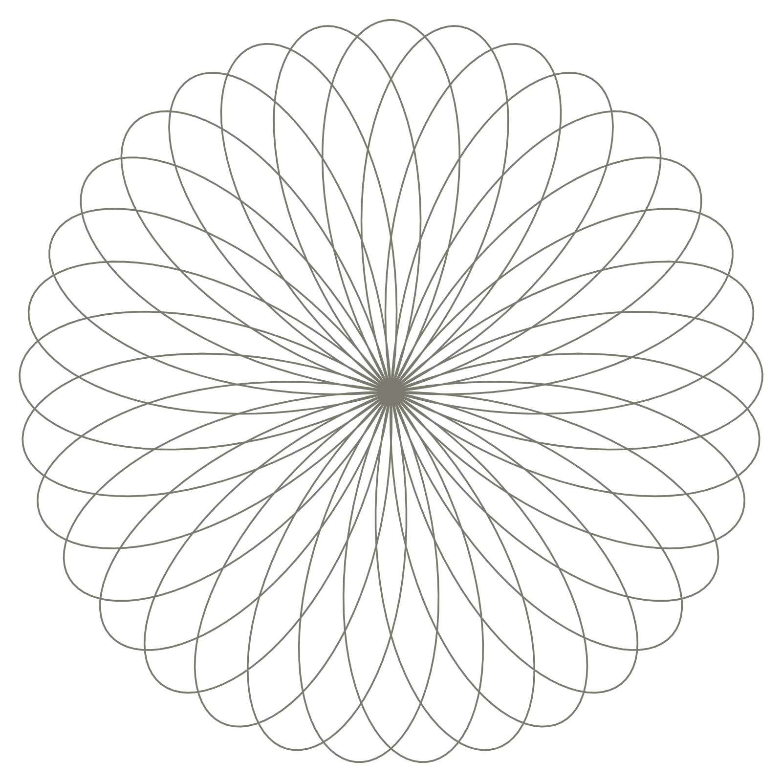 Modulating Curtate Cycloid - Collage Art Generative Pattern