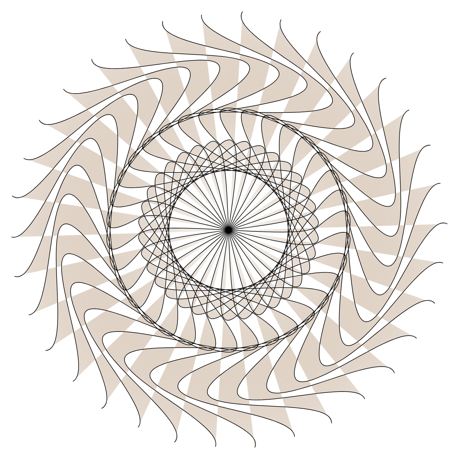 Thick Astroid - Daisy Floral Generative Pattern