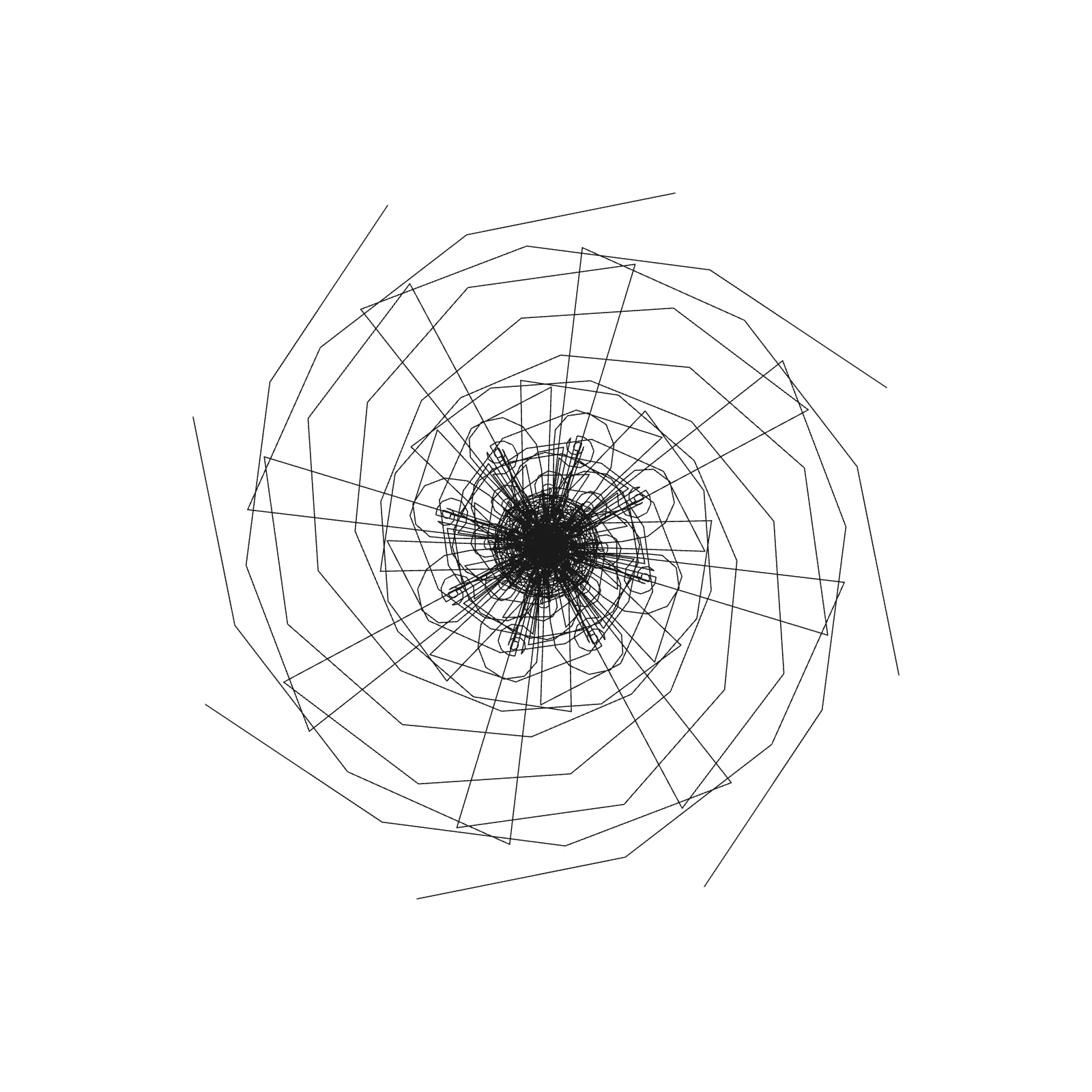 Breathing Logarithmic Spiral